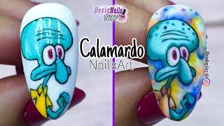 Calamardo Nail Art  con ESMALTES SEMIPERMANENTES/ Designails Tay