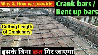 Crank Bars / Bent up Bars in Slab | Why & How we provide it in Slab ? Cutting length of Bent up Bars