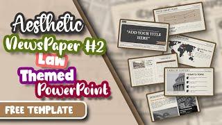 PPT Aesthetic NewsPaper #2 Themed Powerpoint Template | FREE TEMPLATE | ANIMATED SLIDES