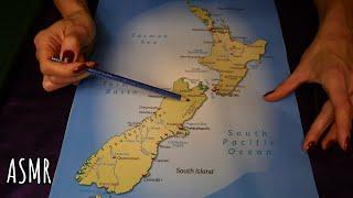 Point and Trace - map ASMR - traveling in New Zealand