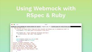 Using Webmock with RSpec to Stub HTTP Requests in Tests