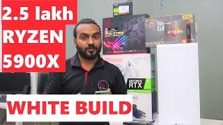 Ryzen 5900x White PC Build | 250000RS PC BUILD