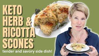Savory KETO SCONES with herbs | easy side or breakfast recipe