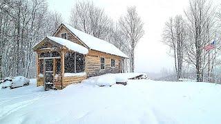 Blizzard Buries Off Grid Cabin