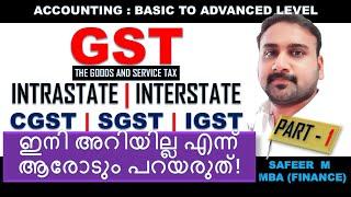 എന്താണ് GST(The Goods and Services Tax)? What is GST | Intrastate & Interstate GST |CGST|SGST | IGST