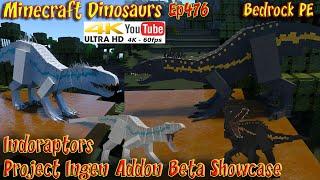 Indoraptors Project Ingen Addon Beta Showcase 4K60FPS Minecraft Bedrock PE Dinosaurs Ep476