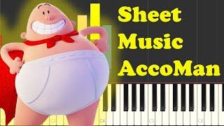 Captain Underpants Theme Song Piano Sheet Music