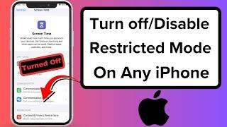 How to Turn Off Restrictions on iPhone / iOS 17 / 2024