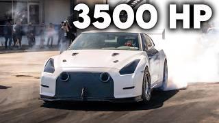 3500 HP Nissan GTR Runs INSANE 6s 1/4 Mile *224 MPH*