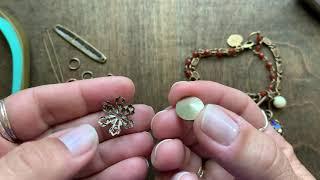 Making a Filigree Wrapped Crystal Rivoli Charm + Curved Bracelet Focal - Vintaj DIY Jewelry