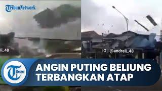 Viral Video Detik-detik Angin Puting Beliung Terbangkan Atap Rumah Warga di Temanggung