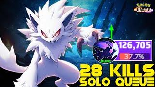 28 KILLS !!! ABSOL LOOKS INSANELY BROKEN WITH THIS ONE SHOT SOLO Q BUILD  | POKEMON UNITE