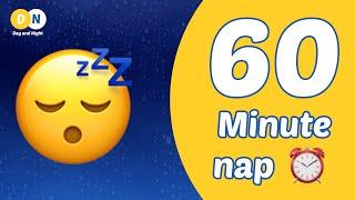 1 hour nap timer with alarm | relaxing rain ambiance