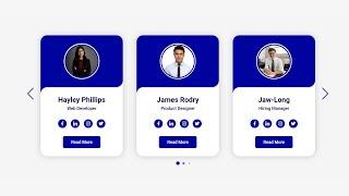 Autoplay Card Slider For Team Section Using HTML, CSS, JavaScript and Swiper JS | Free Source Code