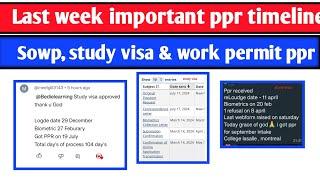 Last week important ppr timeline| Today's ppr request timeline canada | Latest Canada PPR