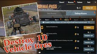 Destroy 10 Vehicle Tires | Week 5 PUBG MOBILE