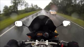 FZ1 Playing in the Rain | Being an Idiot | GoPro Hero3 Black Chin Mount