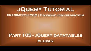 jQuery datatables plugin