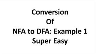 conversion-Non Deterministic Finite Automata(NFA) to Deterministic Finite Automata( DFA): Example 1