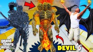 Franklin Found The Hidden Secret Base of DEVIL LORD In GTA 5 | SHINCHAN and CHOP