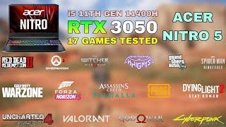 Acer Nitro 5 - i5 11th Gen 11400H RTX 3050 - Test in 17 Games in 2022