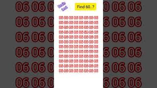 Find 60? #puzzle #puzzlegame #numbergame #numberpuzzle #education #observation #shorts #maths #brain