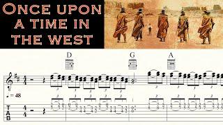 ONCE UPON A TIME IN THE WEST | ENNIO MORRICONE | Guitar Lesson | Melody & Chords | TAB & Sheet music