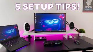 5 Tips To Organize & Improve Your Desk/Gaming Setup - MAXIMIZE Your Space!!