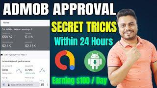 Google Admob Approval Within 24 Hours | Earn $100/Day From Android App