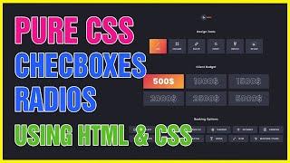 Pure CSS Checkboxes And Radios Tutorials (HTML & CSS) | Code Learning Studio