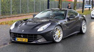 Ferrari F12 Berlinetta with Novitec Exhaust - LOUD Accelerations and Burnout !