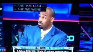 Deion Sanders laughing at Donovan McNabb