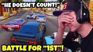 Summit1g BATTLES For FIRST PLACE Against "NORMAL RACERS"! | GTA 5 NoPixel RP