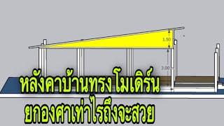 บ้านโมเดิร์นยกหลังคากี่องศาดี@Pipatbuilderudontani