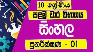 10 ශ්‍රේණිය සිංහල පළමු වාර විභාගය | grade 10 sinhala 1st term test papers | part 01