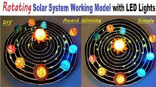 solar system working model with lights (rotating) -  science project for exhibition | craftpiller