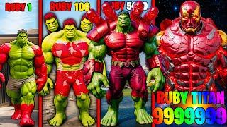 Franklin upgrade the STRONGEST HULK RUBY TITAN ever in gta v