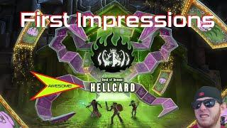 Hellcard Book of Demons - First Impressions & Gameplay - Deckbuilding with Friends! This game rocks!