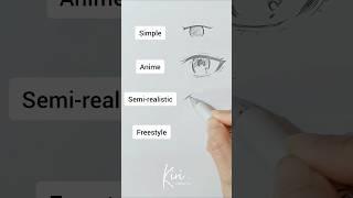 How to draw anime eyes - different art styles #howtodrawanime #shorts #draw