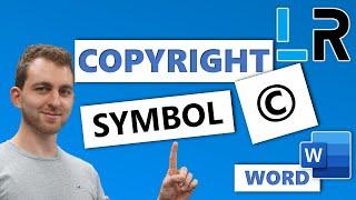 MS Word: Insert © copyright symbol - 1 MINUTE