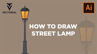 How to draw street lamp in Adobe illustrator