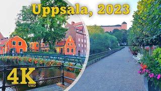 Exploring Uppsala, Sweden: A Breathtaking 4K Walk Through Östra Ågatan & Svandamen in July 2023