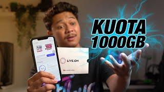 KUOTA MURAH 1000GB 24 JAM TANPA FUP! - Review Provider LIVE.ON