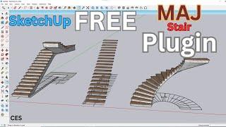 How to Use MAJ Stair Free Plugin in SketchUp