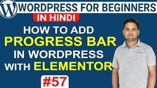 Learn How to Add Progress Bar with Elementor in WordPress | WordPress Tutorial