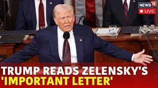 Trump Reads Letter From Zelensky During Address To Congress | Trump Congress Speech Live | N18G