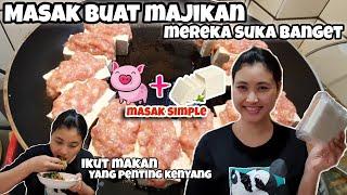 MASAK MAKAN MALAM BUAT MAJIKAN || TAHU DAN DAGING BABI || VLOG TKW MASAK