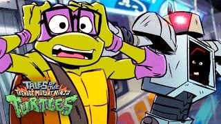 Donnie Escapes Robot on a MOVING Subway!  | Full Scene | Tales of the Teenage Mutant Ninja Turtles