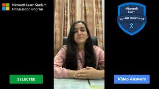 Microsoft Learn Student Ambassador Program Video [Selected]