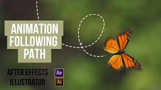 ANIMATION FOLLOWING PATH after effects tutorial